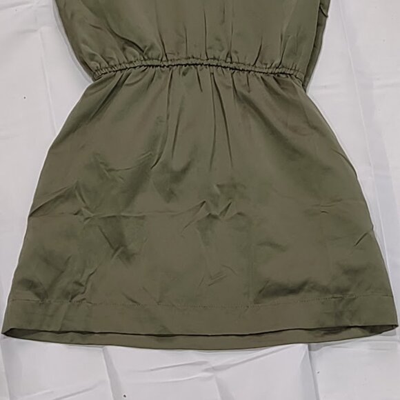 POOF COUTURE OLIVE GREEN SLEEVELESS DOUBLE STRAP OFF THE SHOULDER ELASTIC SIZE S - Picture 3 of 12